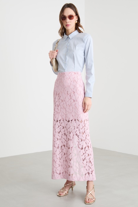 Fitted stretch poplin shirt Intrend