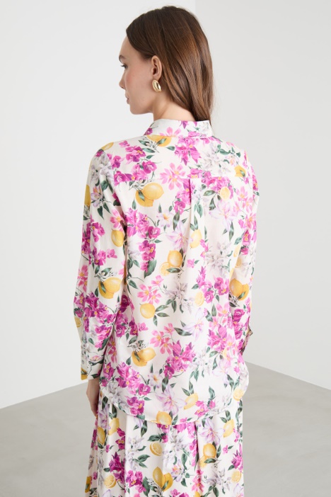 Camisa de muselina estampada