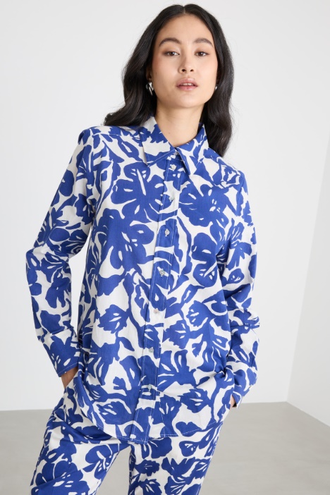 Printed Cotton Muslin Shirt Intrend