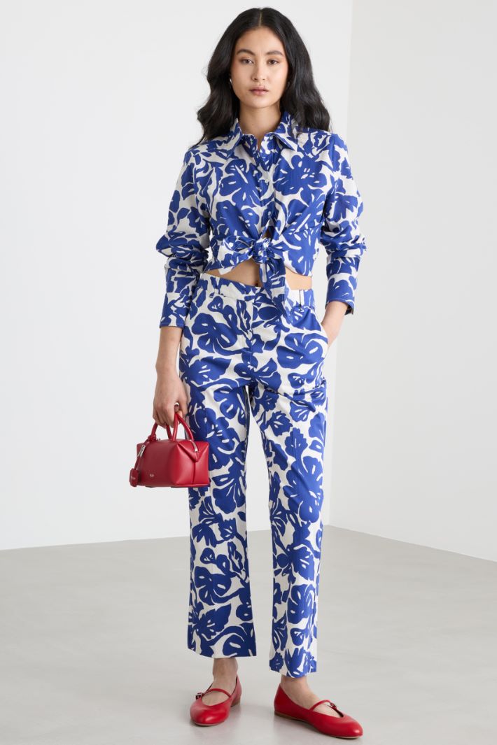 Printed Cotton Muslin Shirt Intrend