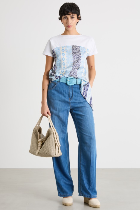 Blusa bimateriale Intrend