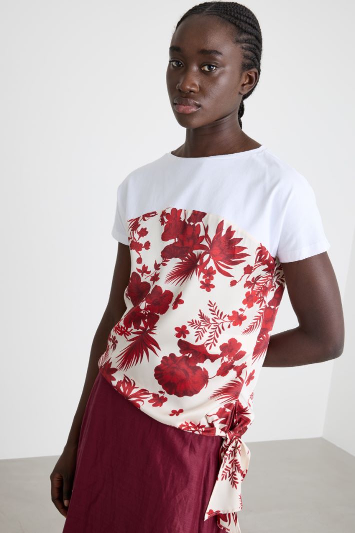 Mixed-material top Intrend - 3