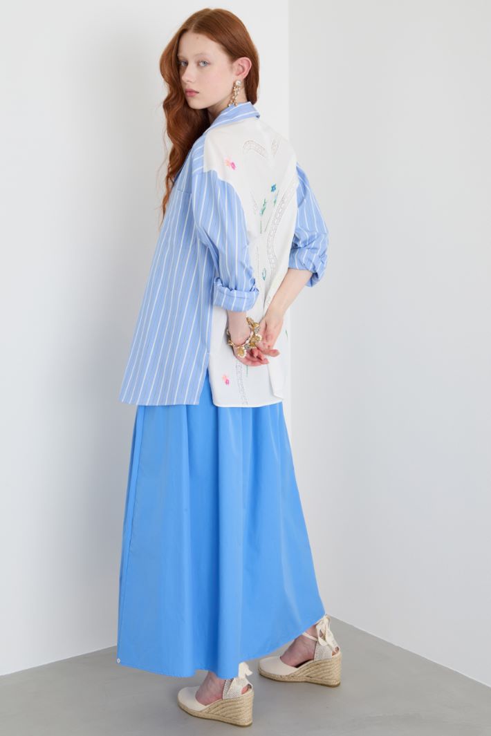 Embroidered maxi shirt Intrend
