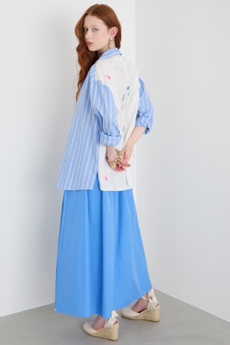 Embroidered maxi shirt Intrend