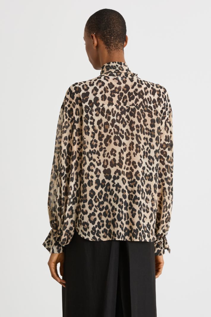 Scarf-tie blouse Intrend - 4