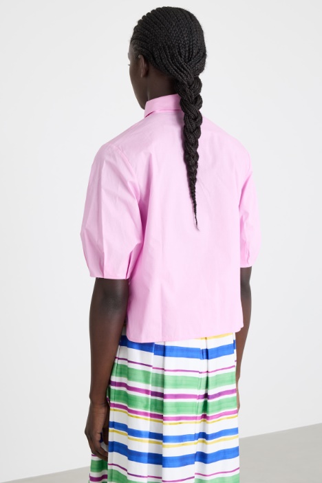 Camicia boxy in popeline