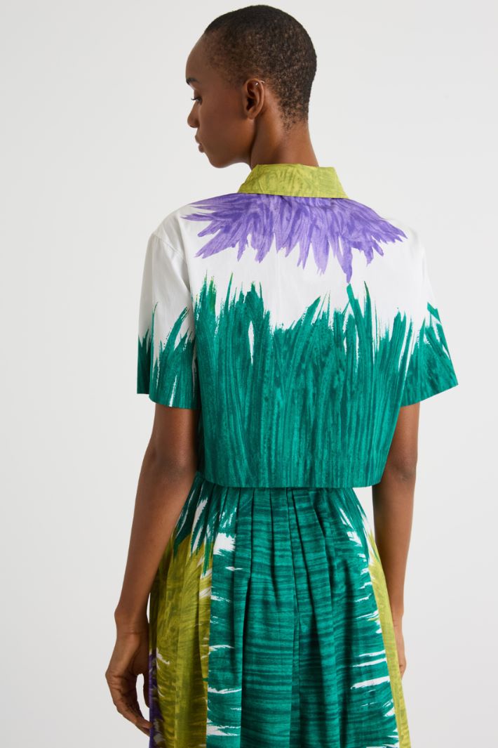 Printed cropped shirt Intrend - 4