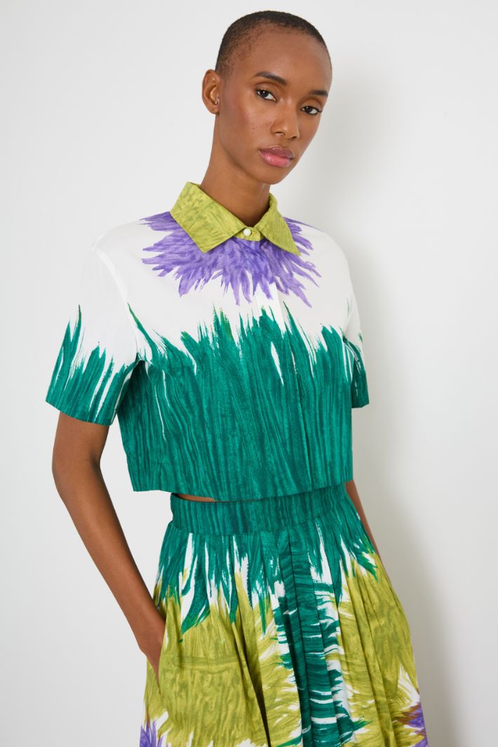 Printed cropped shirt Intrend - 2