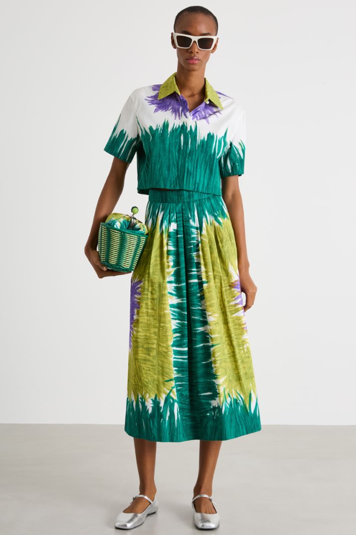 Printed cropped shirt Intrend