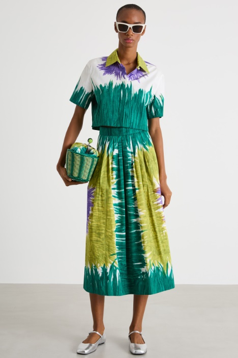 Printed cropped shirt Intrend