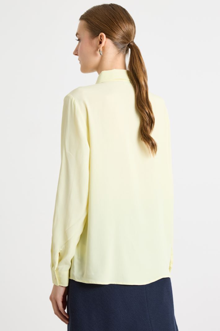 Flowing blouse in crepe de chine Intrend - 4