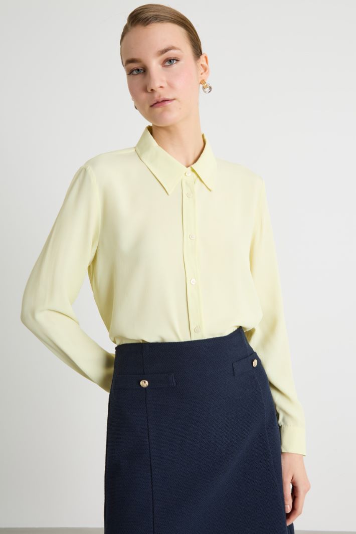 Flowing blouse in crepe de chine Intrend - 2