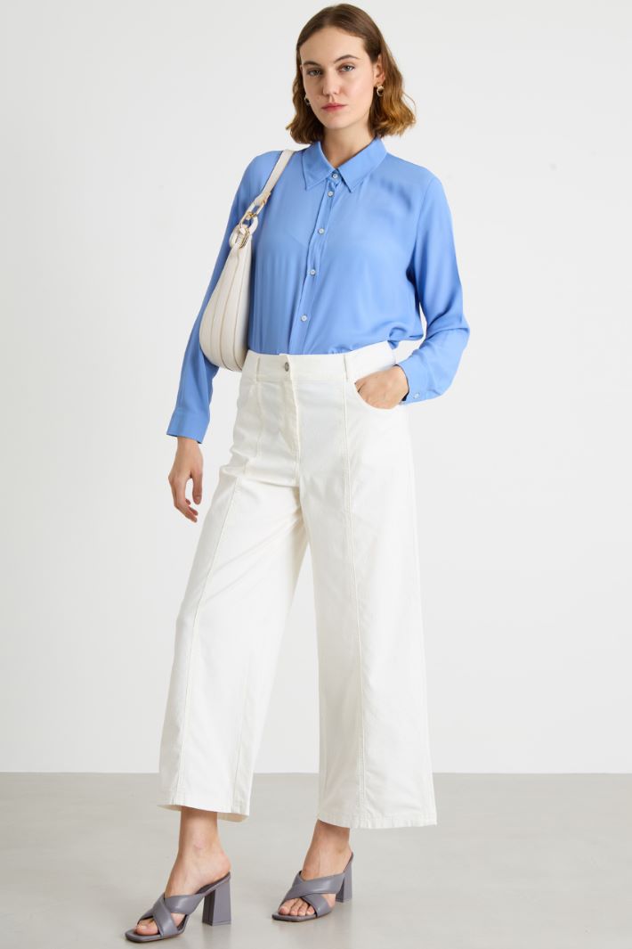 Blusa fluida de crepe de chine Intrend