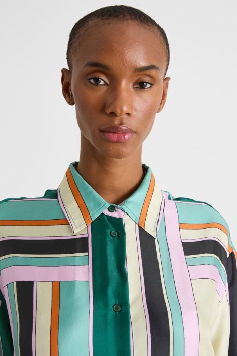 Camicia fluida in twill