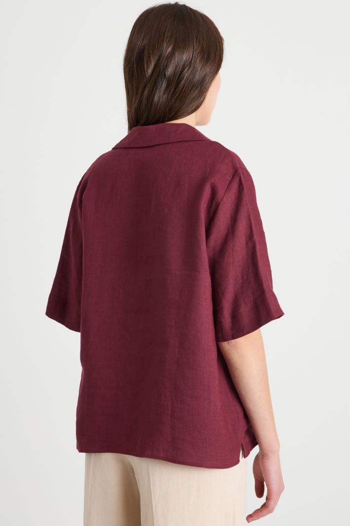 Linen canvas polo shirt Intrend - 4