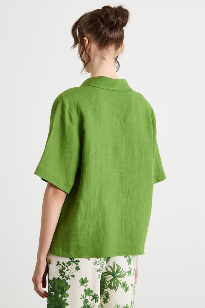 Linen canvas polo shirt Intrend - 4