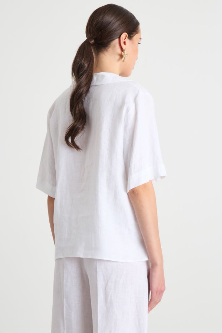 Linen canvas polo shirt Intrend - 4