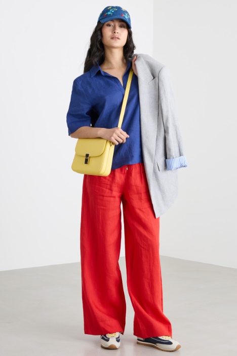 Linen canvas polo shirt Intrend