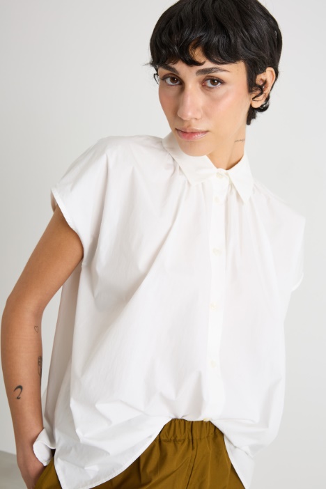 Camicia ampia con motivo arricciato