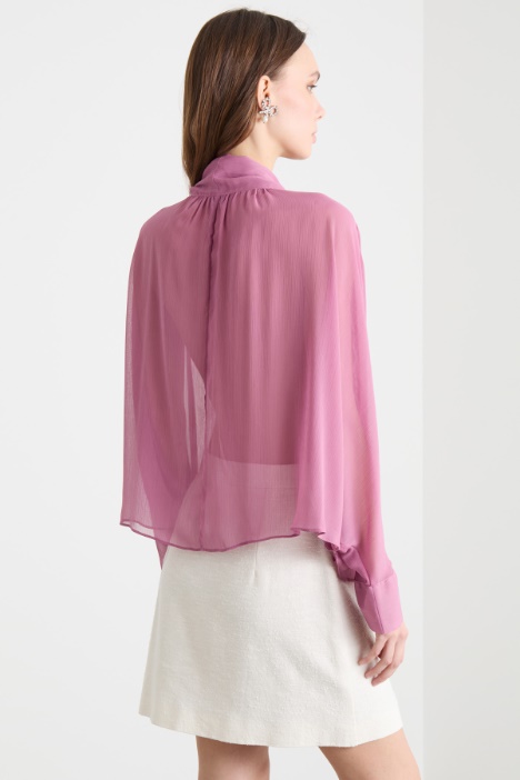 Blusa a mantella con foulard