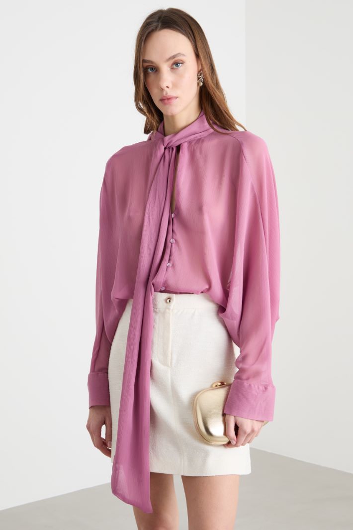 Cape Blouse with Foulard Intrend - 2