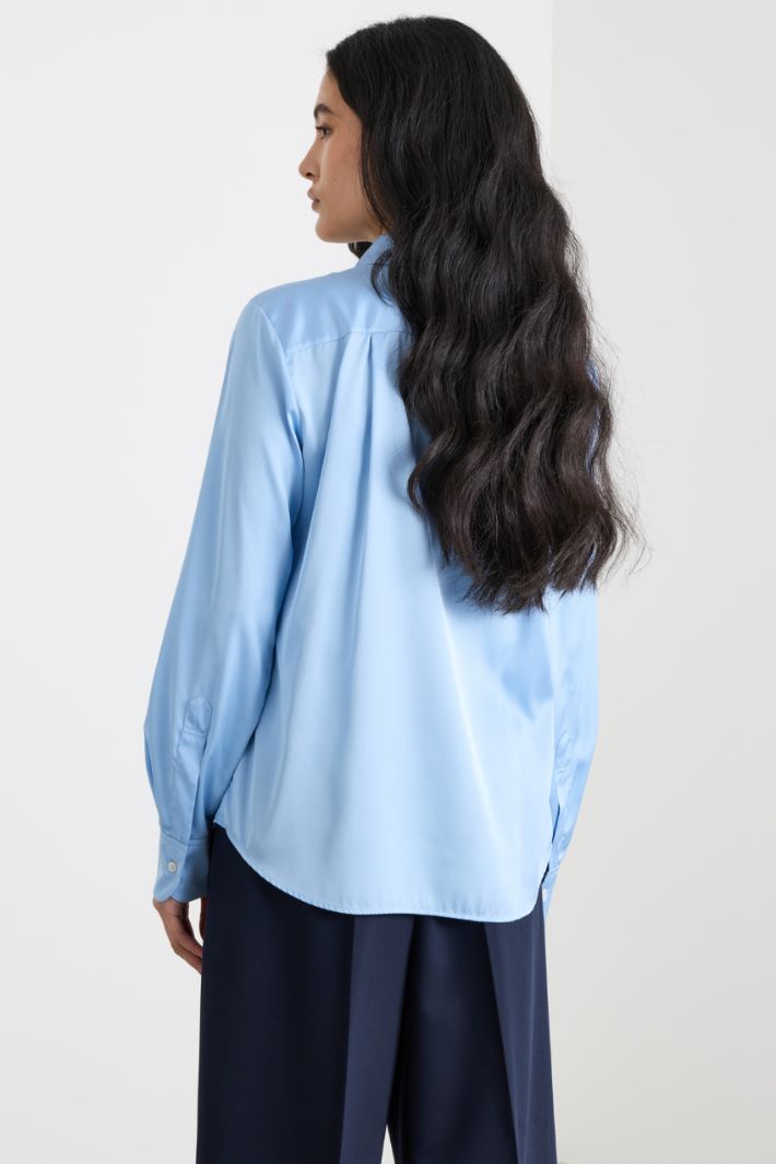 Camicia in raso leggero stretch Intrend - 4