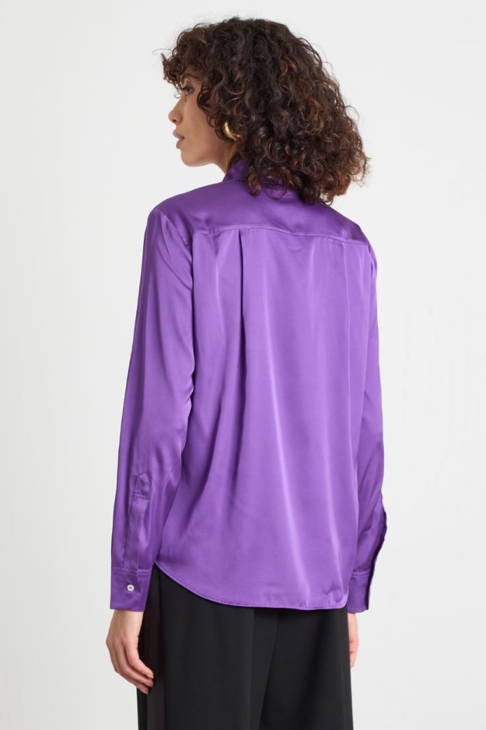 Lightweight stretch-satin shirt Intrend - 4