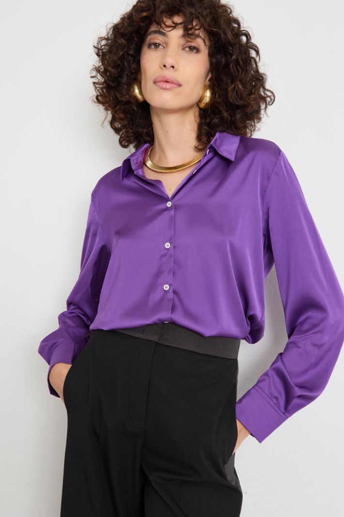 Lightweight stretch-satin shirt Intrend - 2