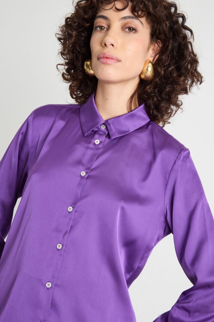 Lightweight stretch-satin shirt Intrend - 3