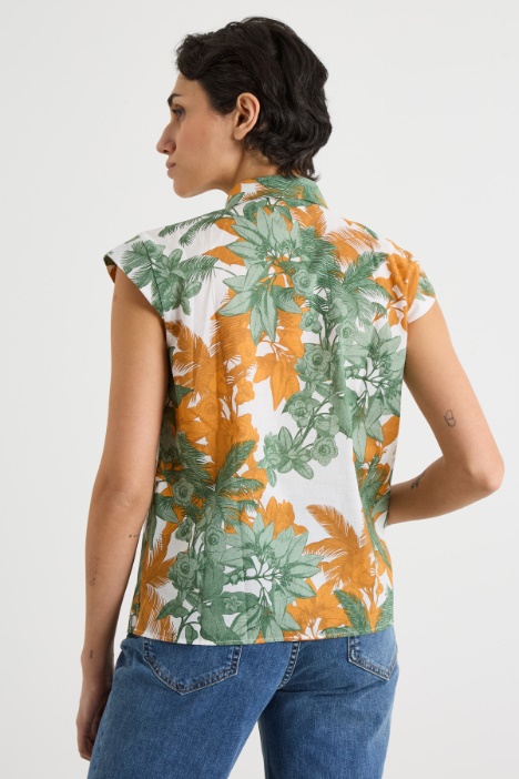 Camicia stampata senza maniche