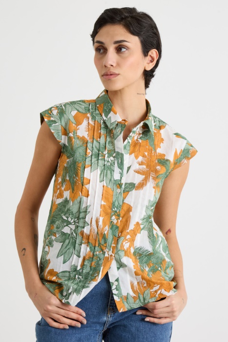 Printed sleeveless shirt Intrend