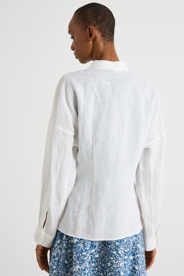 Linen utility shirt Intrend - 4