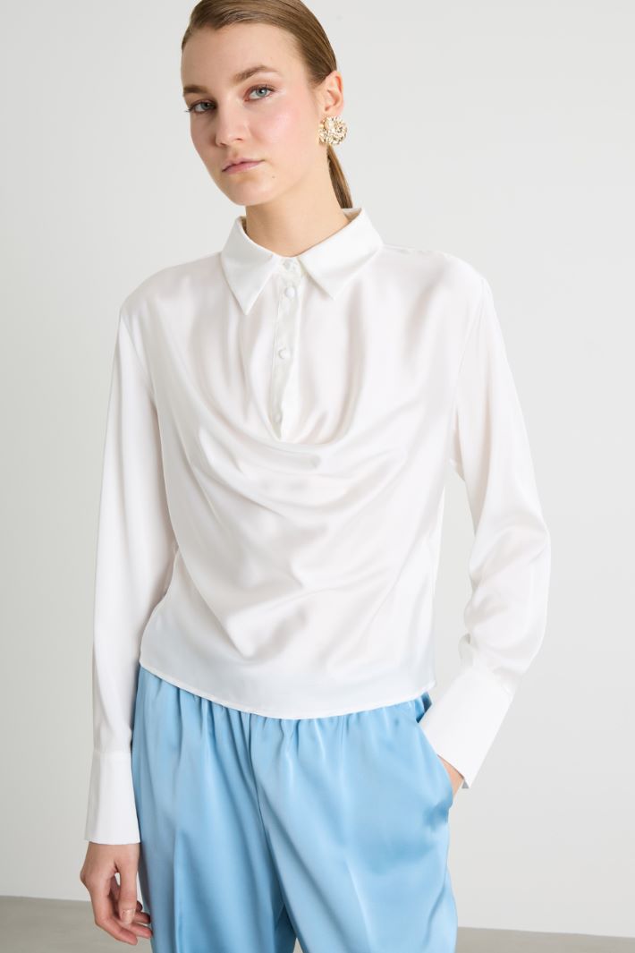 Draped Shirt Intrend - 2