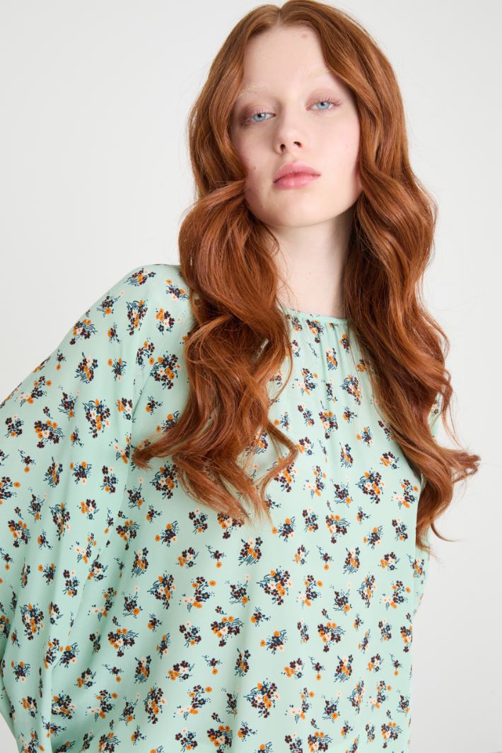 Blusa de crepé de China de seda Intrend - 3