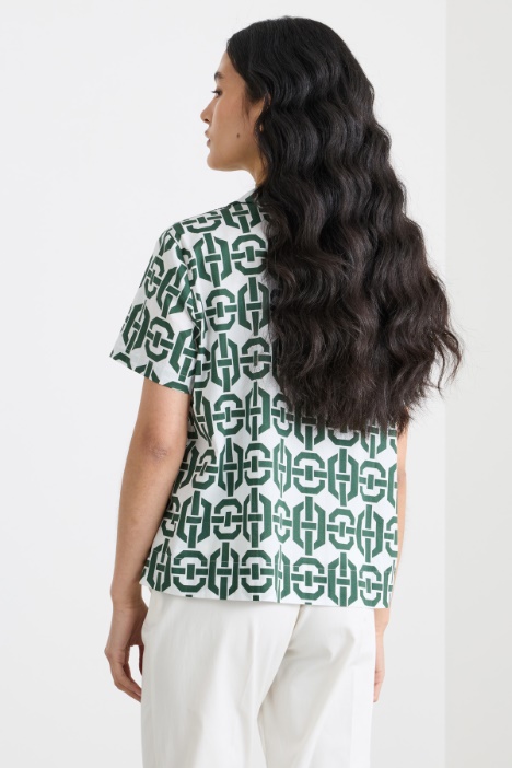 Camicia stampata a manica corta