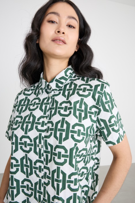 Camicia stampata a manica corta
