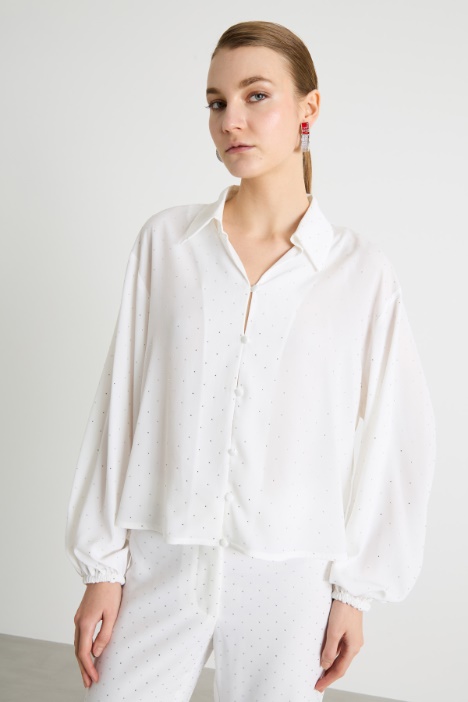 Boxy shirt with blouson sleeves Intrend