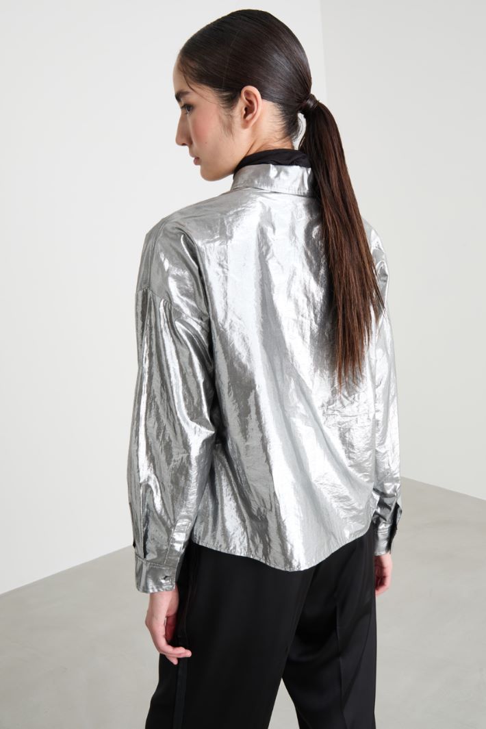 Boxy lamé shirt Intrend - 4