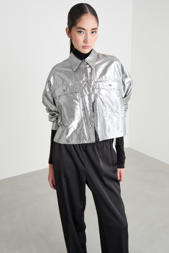 Boxy lamé shirt Intrend - 2