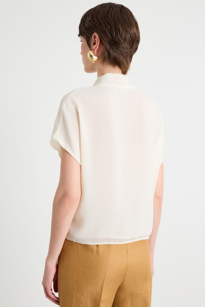 Georgette blouse with scarf collar Intrend - 4