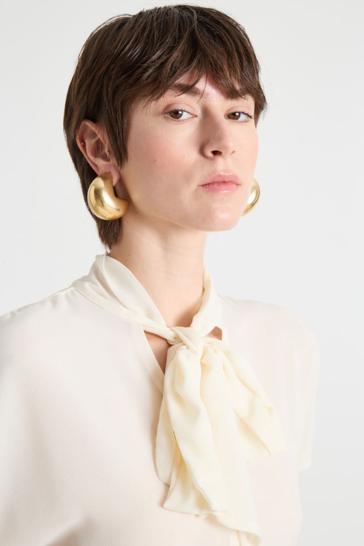 Georgette blouse with scarf collar Intrend - 3