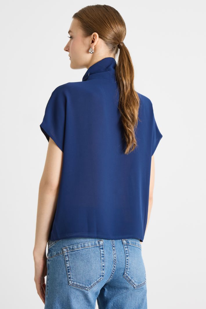 Georgette blouse with scarf collar Intrend - 4