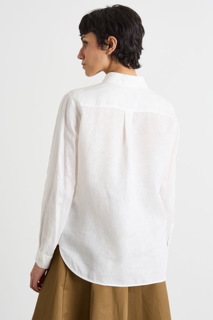 Straight-cut linen shirt Intrend - 4