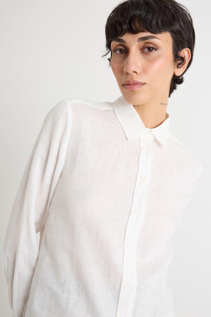 Straight-cut linen shirt Intrend - 3