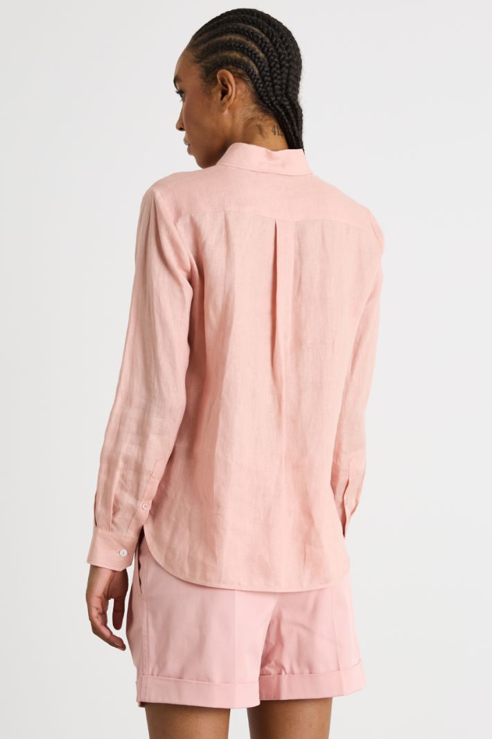 Straight-cut linen shirt Intrend - 4