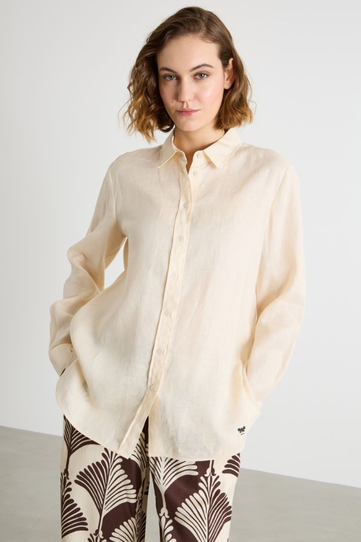 Straight-cut linen shirt Intrend - 2