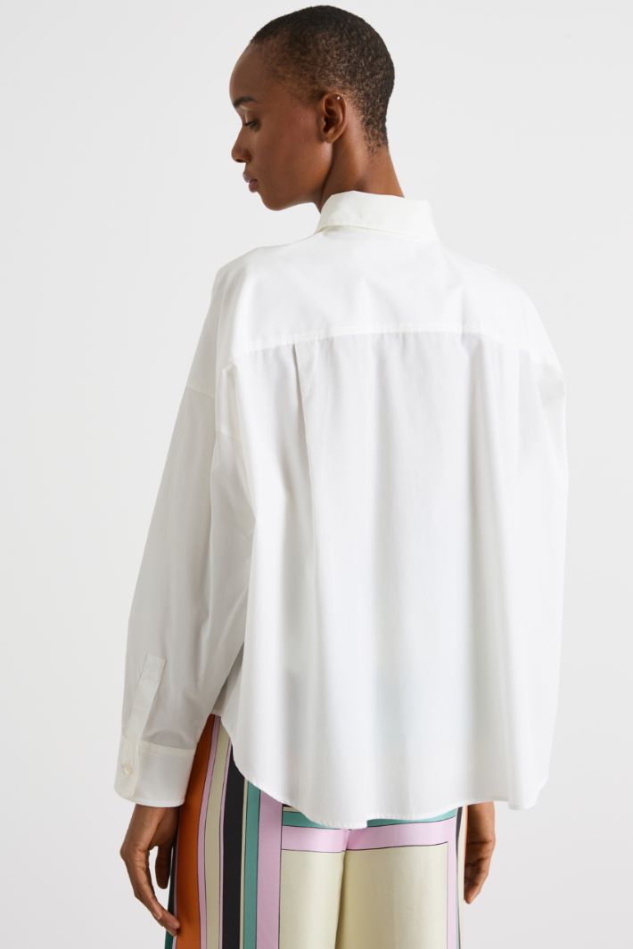Oversized poplin shirt Intrend - 4