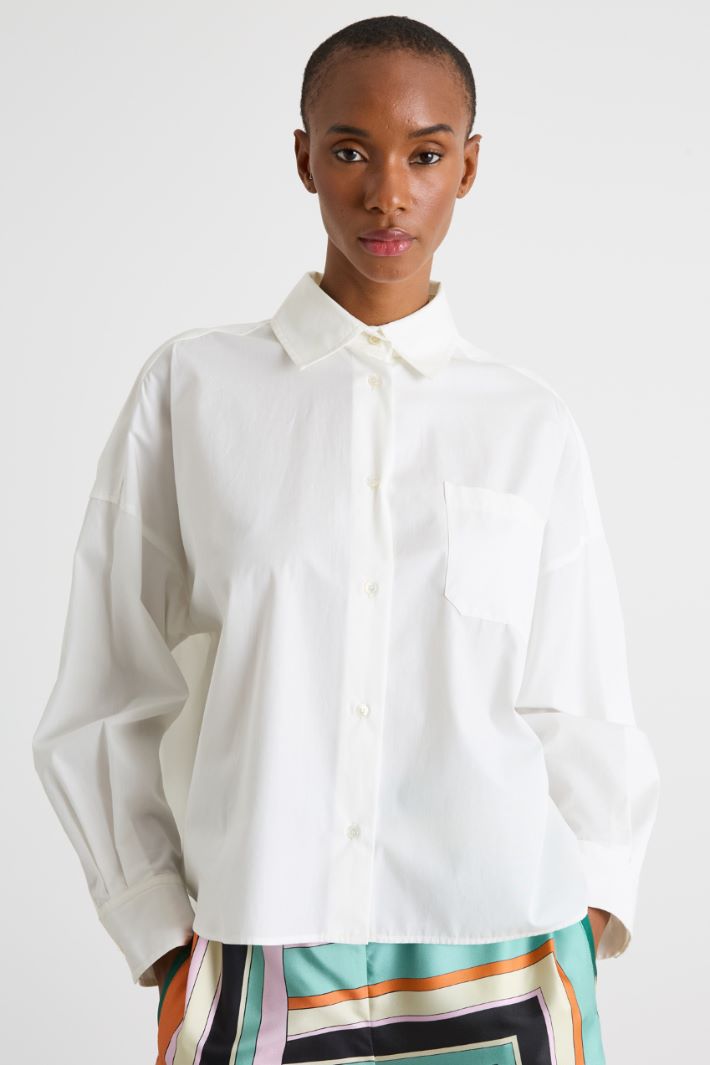 Oversized poplin shirt Intrend - 2
