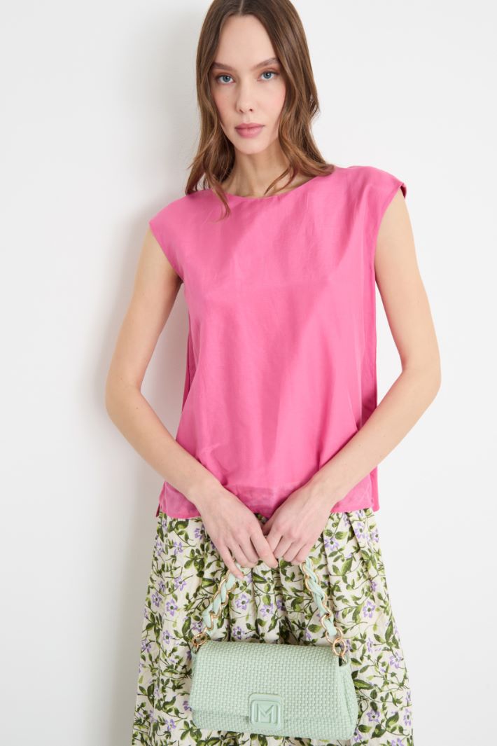 Contrast-back blouse Intrend - 2