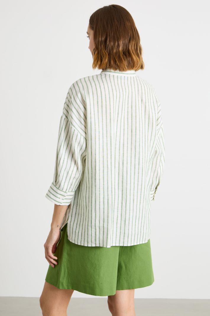 Three-quarter-sleeve linen shirt Intrend - 4